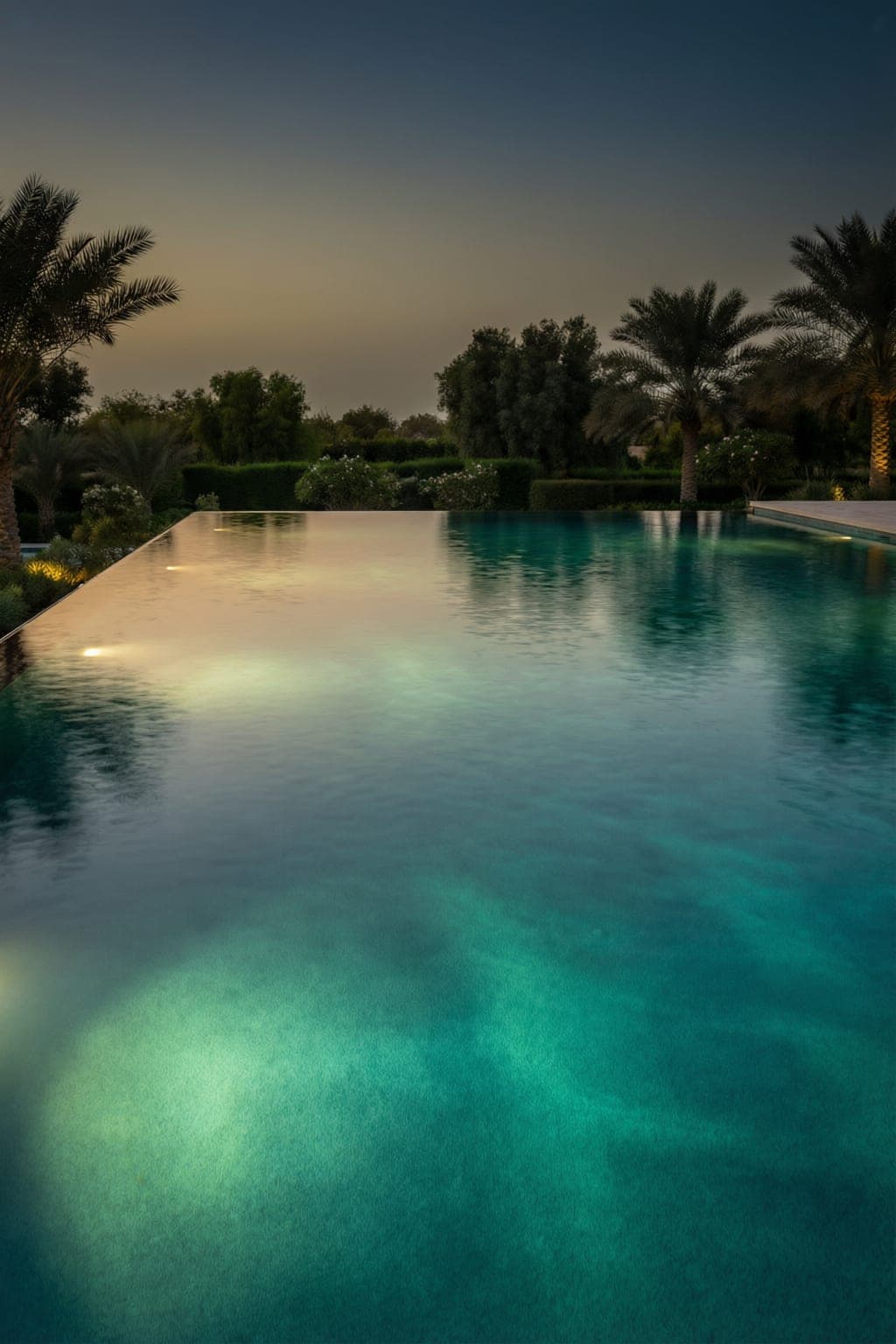 Hillside Courtyard, Infinity Pool + Landscape Lighting